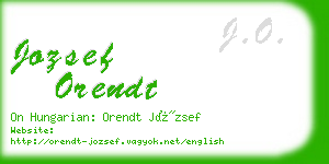 jozsef orendt business card